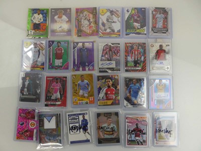 Lot Qty of Sleeved and top loaded Football trading...