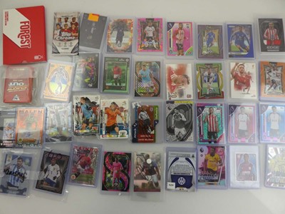 Lot Qty of Sleeved and top loaded Football trading...