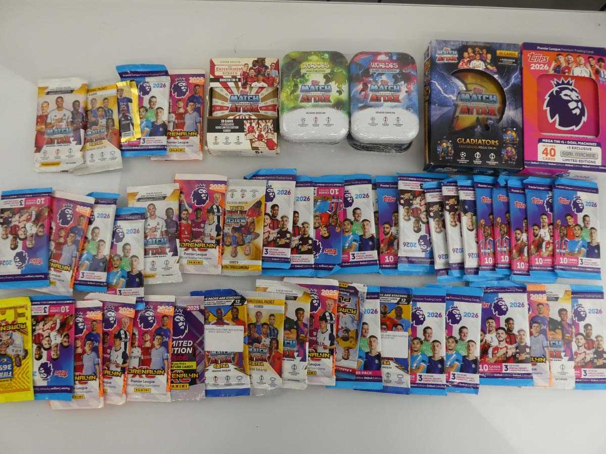 Lot Qty Match Attax sealed Football trading card...