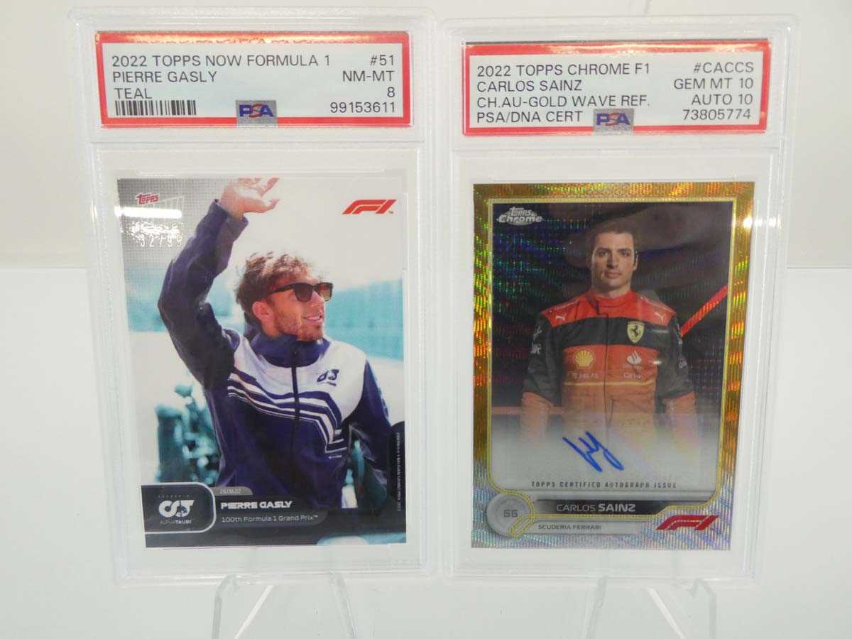Lot 2022 Topps Chrome F1 Carlos Sainz Gold Wave...