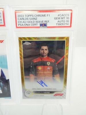 Lot 2022 Topps Chrome F1 Carlos Sainz Gold Wave...