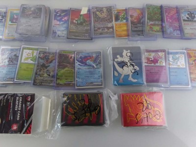 Lot Qty of Sleeved/Top Loaded Pokémon Cards from...
