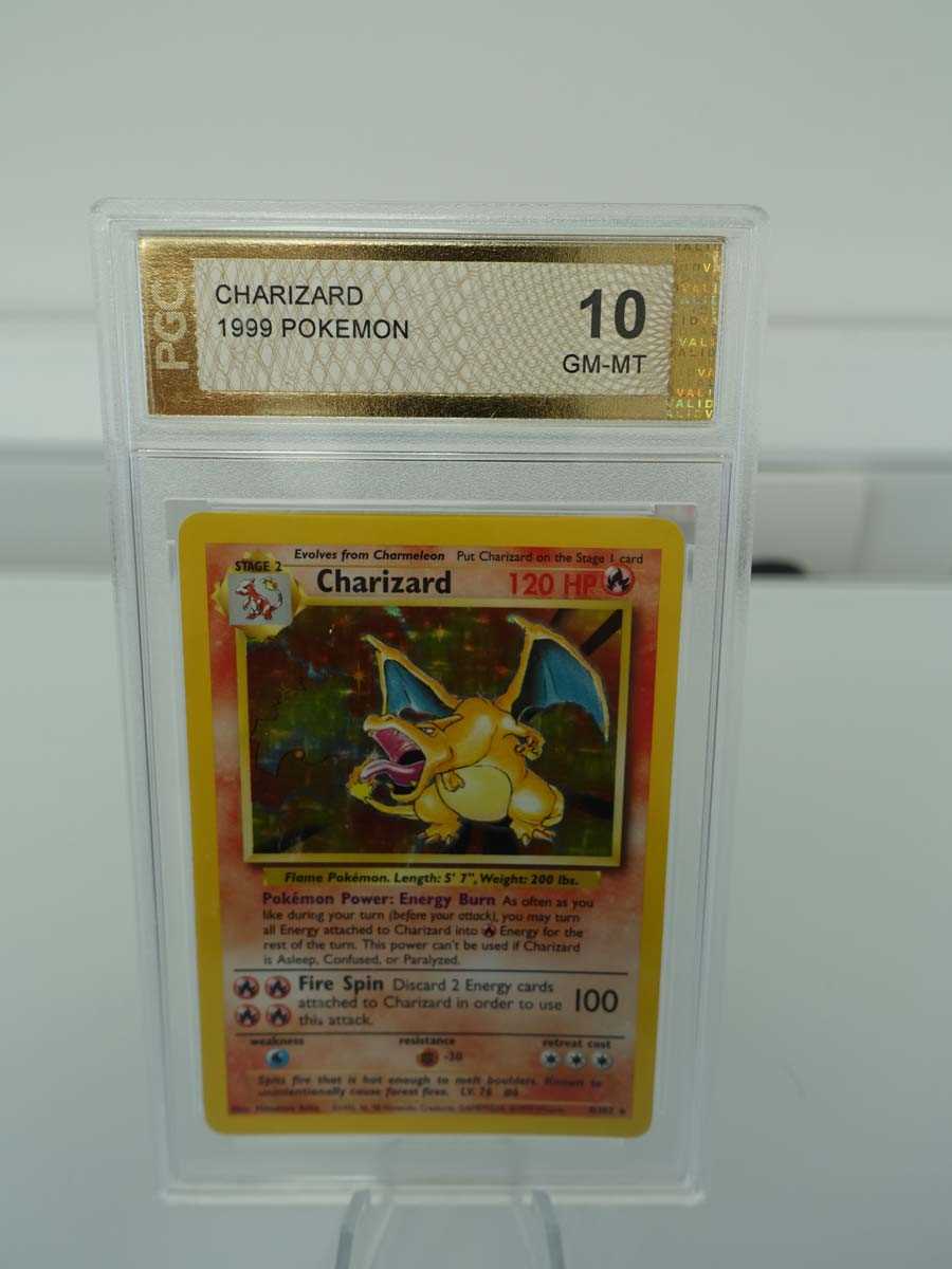 Lot 1999 Pokémon Charizard Holo 4/102 Graded PGC...