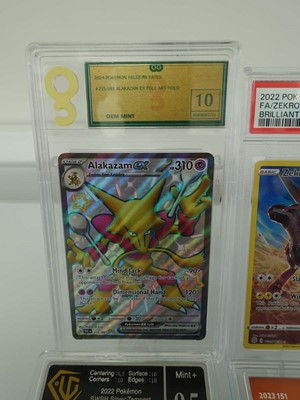 Lot Five assorted graded Pokémon cards to include...