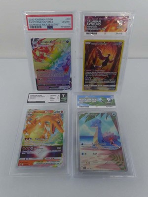 Lot x4 Assorted graded Pokémon Cards to include...