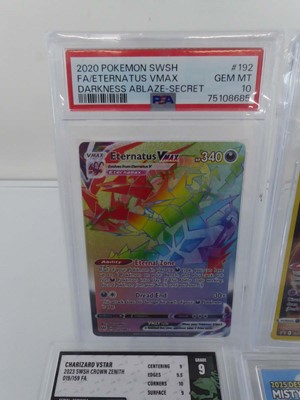 Lot x4 Assorted graded Pokémon Cards to include...