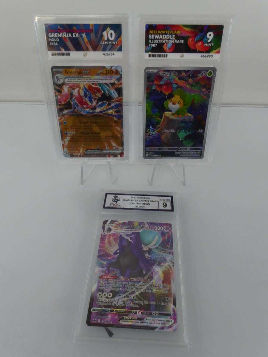 Lot x3 Assorted Graded Pokémon Cards to include...