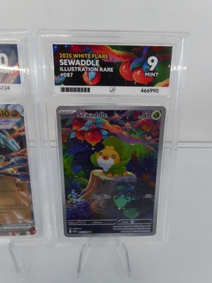 Lot x3 Assorted Graded Pokémon Cards to include...