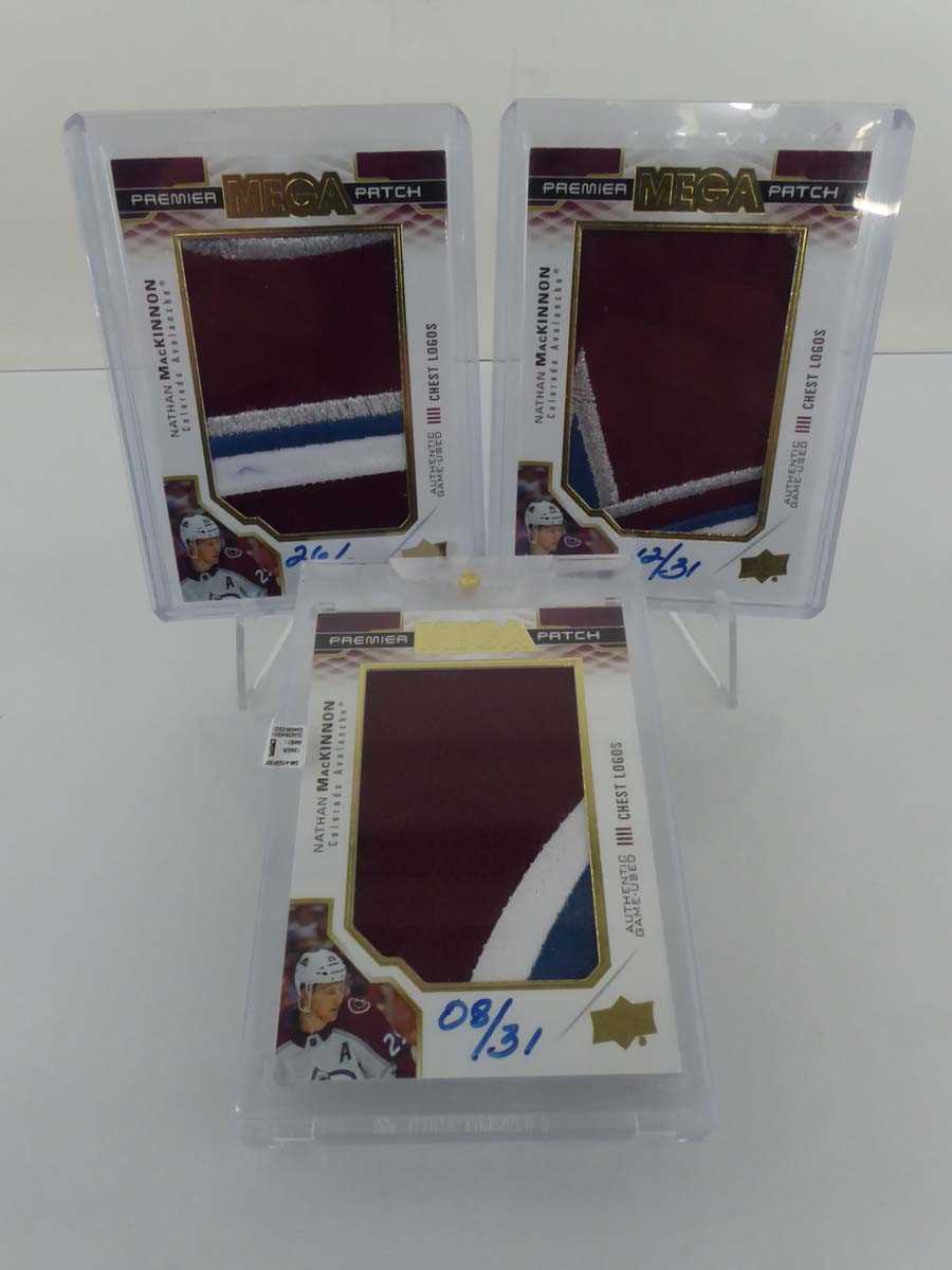 Lot x3 2019/20 Upper Deck Premier Mega Patch Chest...