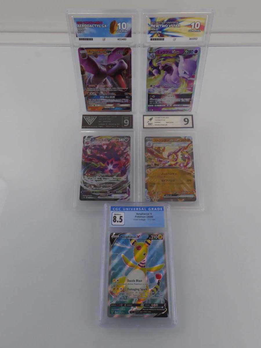 Lot x5 Assorted Graded Pokémon Cards to include...