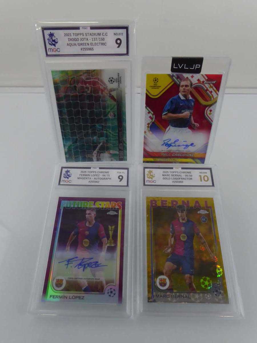 Lot x3 Assorted Graded Football Cards & x1...