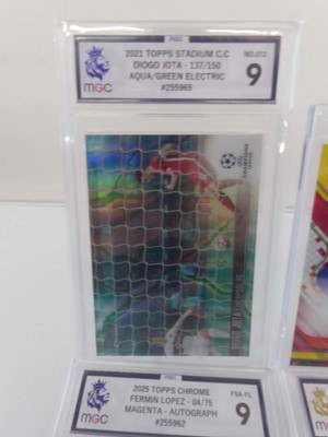 Lot x3 Assorted Graded Football Cards & x1...