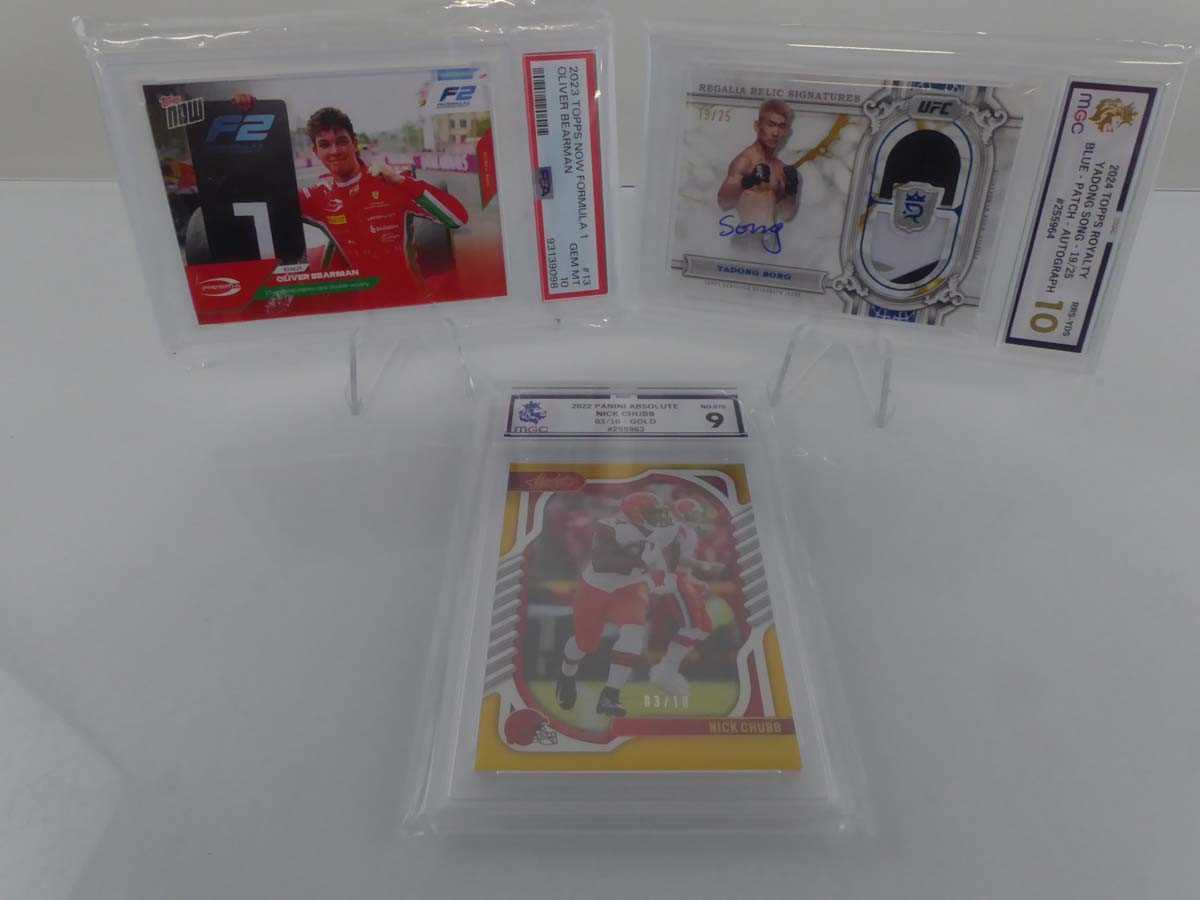 Lot x3 Assorted Graded sports cards to include...