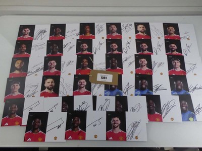 Lot Qty of Man United Signed Post Cards...