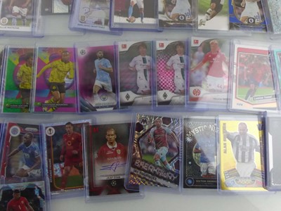 Lot Qty of Sleeved/Top Loaded Football Trading...