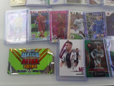 Lot Qty of Sleeved/Top Loaded Football Trading...
