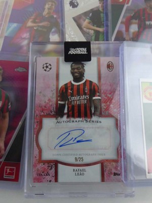 Lot Qty of Sleeved/Top Loaded Football Trading...