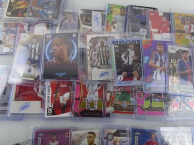 Lot Qty of Sleeved/Top Loaded Football Trading...