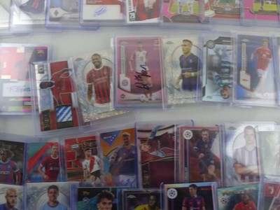 Lot Qty of Sleeved/Top Loaded Football Trading...