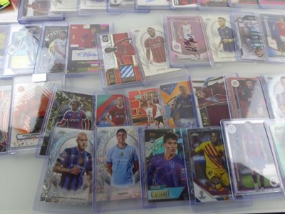 Lot Qty of Sleeved/Top Loaded Football Trading...