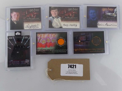 Lot x4 Harry Potter Trading Cards featuring 3...
