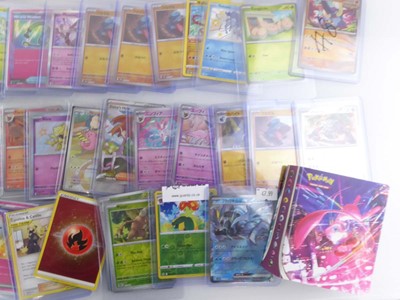 Lot Qty of Sleeved/Top Loaded Pokémon Trading Cards
