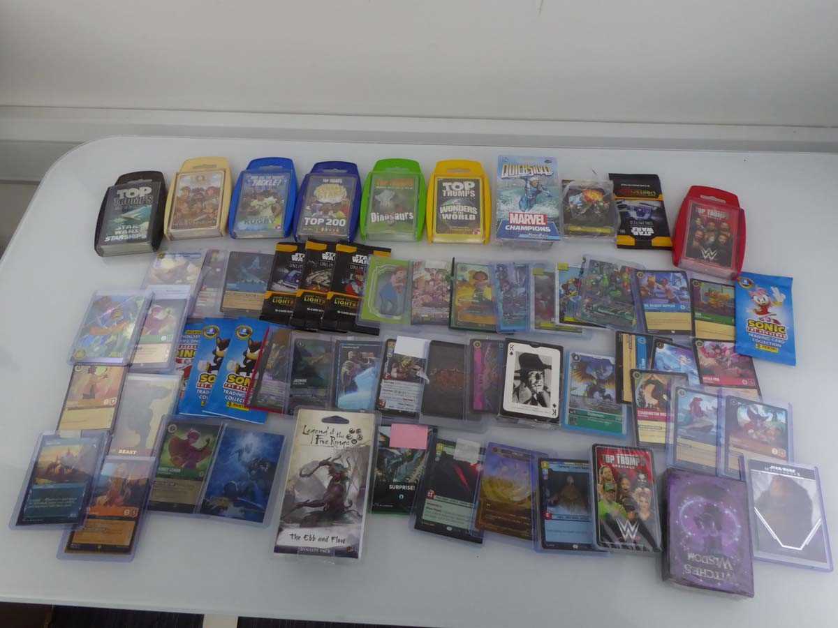 Lot Qty of assorted trading card products to...