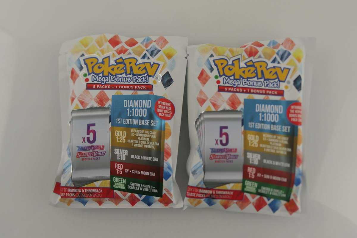 Lot x2 Sealed PokeRev Mega Bonus Packs Version 6.0