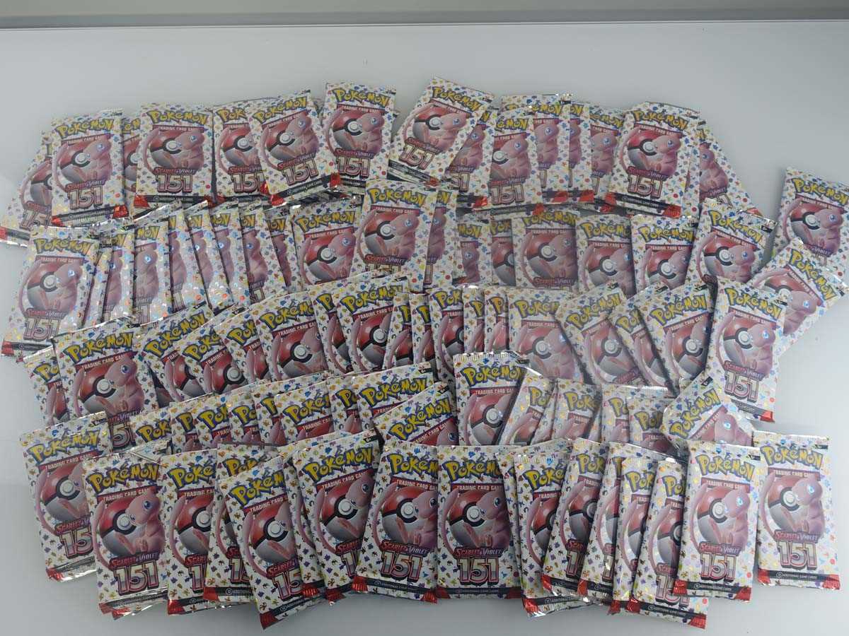 Lot Approximately 97 Booster packs of Pokémon 151...