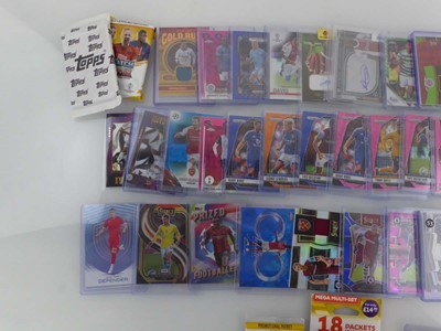 Lot Qty of Sleeved & Top Loaded Football Trading...