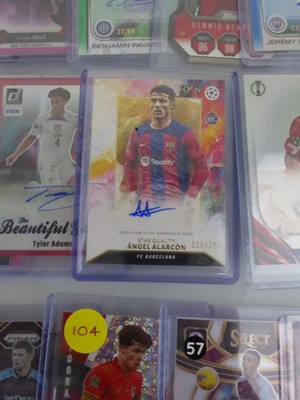 Lot Qty of Sleeved & Top Loaded Football Trading...