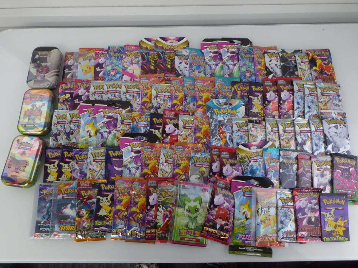 Lot Approximately 90 Assorted Pokémon Booster...