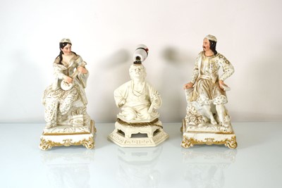 Lot 209 - A Royal Worcester blanc-de-chine lamp base...