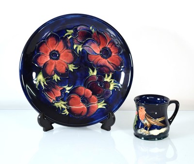 Lot 218 - A Moorcroft charger or cabinet plate decorated...