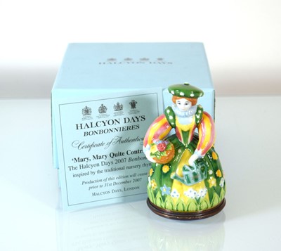 Lot 225 - A boxed Halcyon Days nursery rhyme enamel...