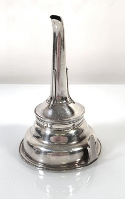 Lot 260 - A late 19th century silver wine funnel by John...