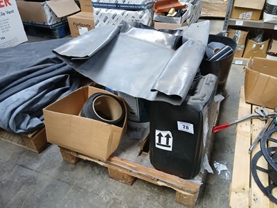 Lot 78 - Pallet with various rolls of lead, lead...