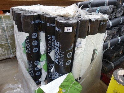 Lot 59 - Pallet with 28 rolls of slate green mineral felt