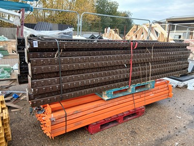 Lot 187 - Qty of pallet racking, dismantled pallet...