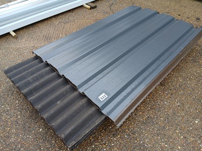 Lot 322 - Small qty of bitumen and metal corrugated...
