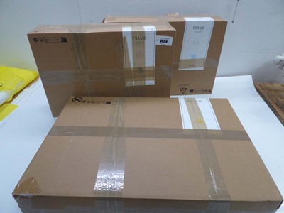 Lot 3654 - Flat pack bench and 2 flat pack chairs