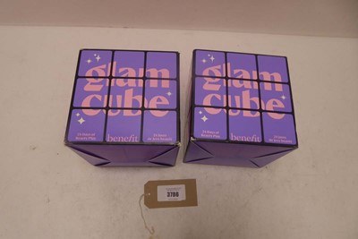 Lot 3786 - x2 Benefit glam cube advent calendars