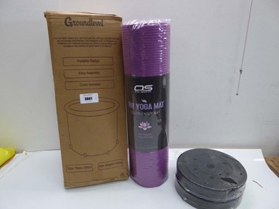 Lot 3661 - Groundlevel Ice bath, Yoga mat and 2 5kg...