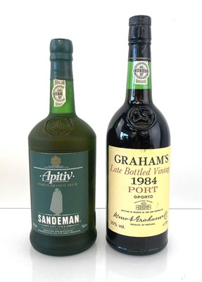 Lot 267 - 2 bottles, 1x Graham's 1984 Late Bottled...