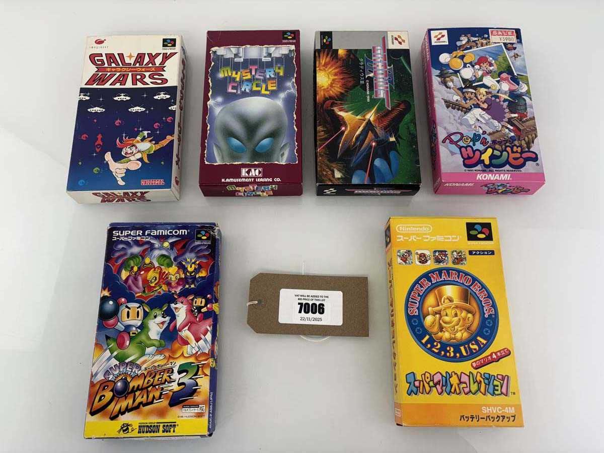Lot 6 x Boxed Nintendo Super Famicon games to...