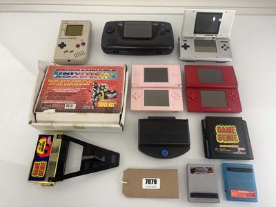 Lot Qty of various handheld consoles and qty of...