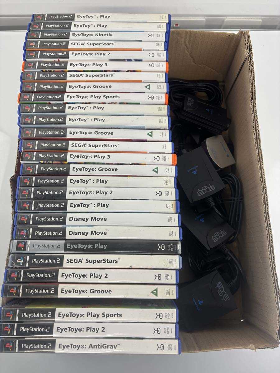 Lot Qty of PlayStation 2 Eyetoy games and Eyetoys