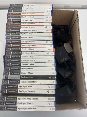 Lot Qty of PlayStation 2 Eyetoy games and Eyetoys