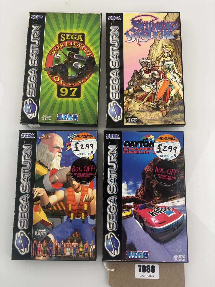 Lot 4x Sega Saturn Games to include Shinning...