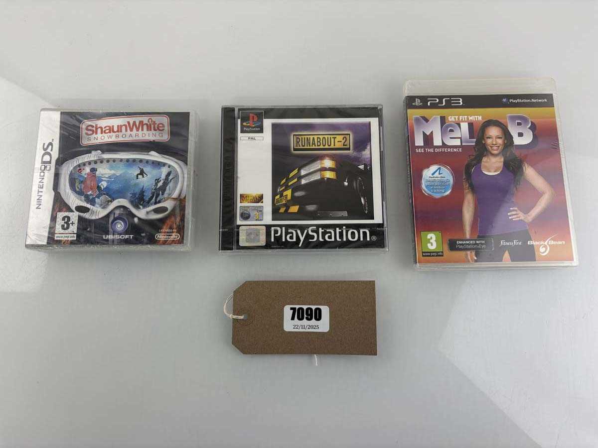 Lot 3x sealed games to include Run About 2 for Ps1,...